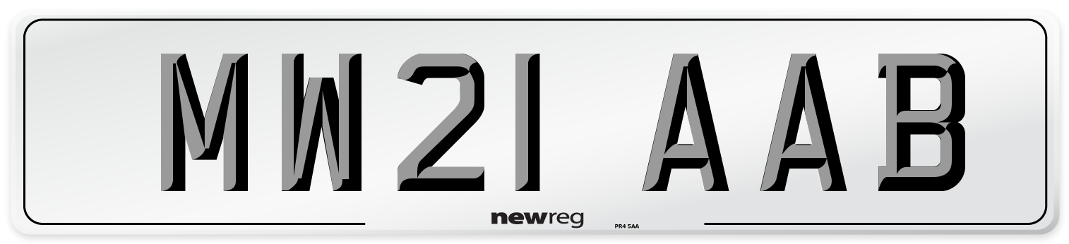 MW21 AAB Number Plate from New Reg
